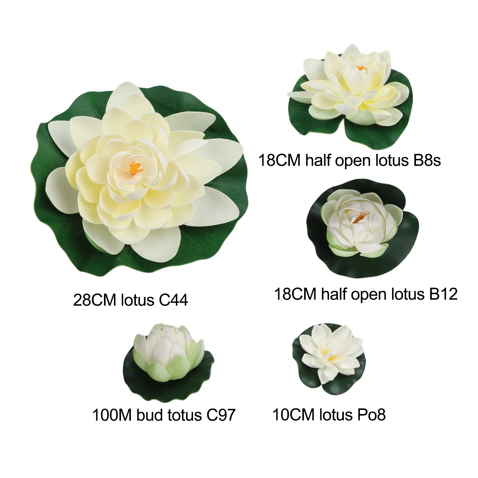 

Accessories Artificial Lotus Fake Plant Pond Simulation Flower Water Lily Fish Tank Floating Garden Decoration