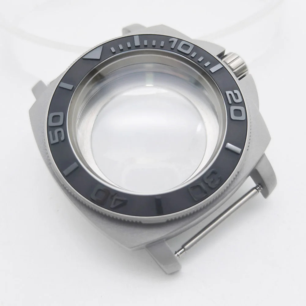 

41MM Frosted Waterproof Watch Case Sapphire Crystal Stainless Steel Case for NH35 NH36 Movement watch replacement parts