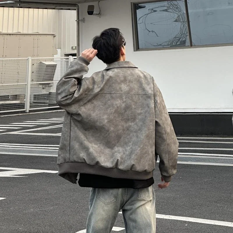 

Stylish Retro American Short Leather Jacket Casual Outerwear Breathable Lightweight Summer Autumn Wear​