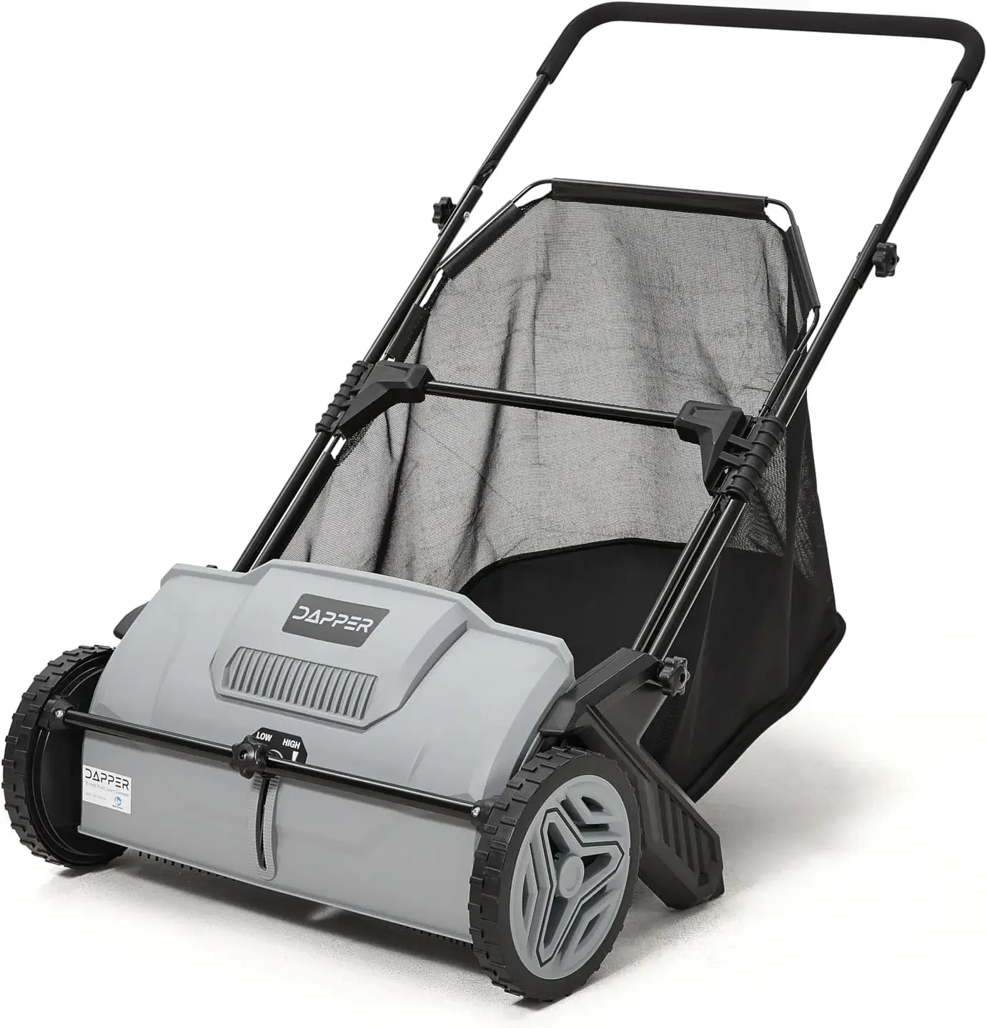

21-Inch Push Lawn Sweeper, Grass, Lawn and Leaf Cleanup Collector with Large 3.5 cu. ft. Hopper Bag, Durable Wheels, and Dual Sp