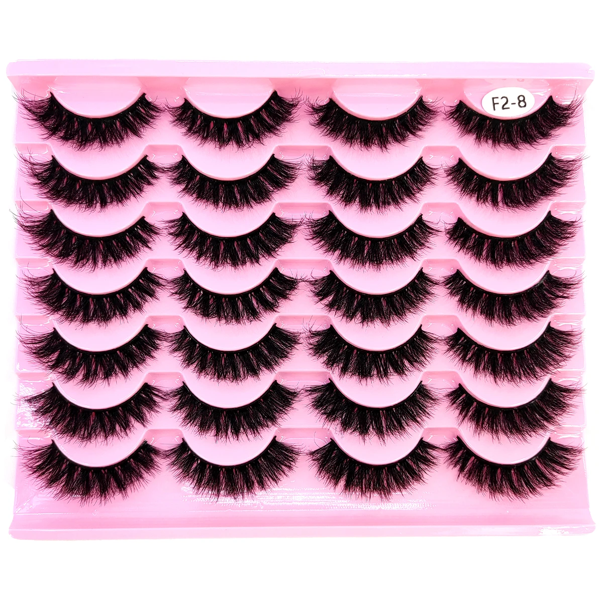 HBZGTLAD 14 Double Natural Appearance False Eyelash Thick and Fluffy Artificial Mink Eyelash Like Black Extended Cat Eyelash