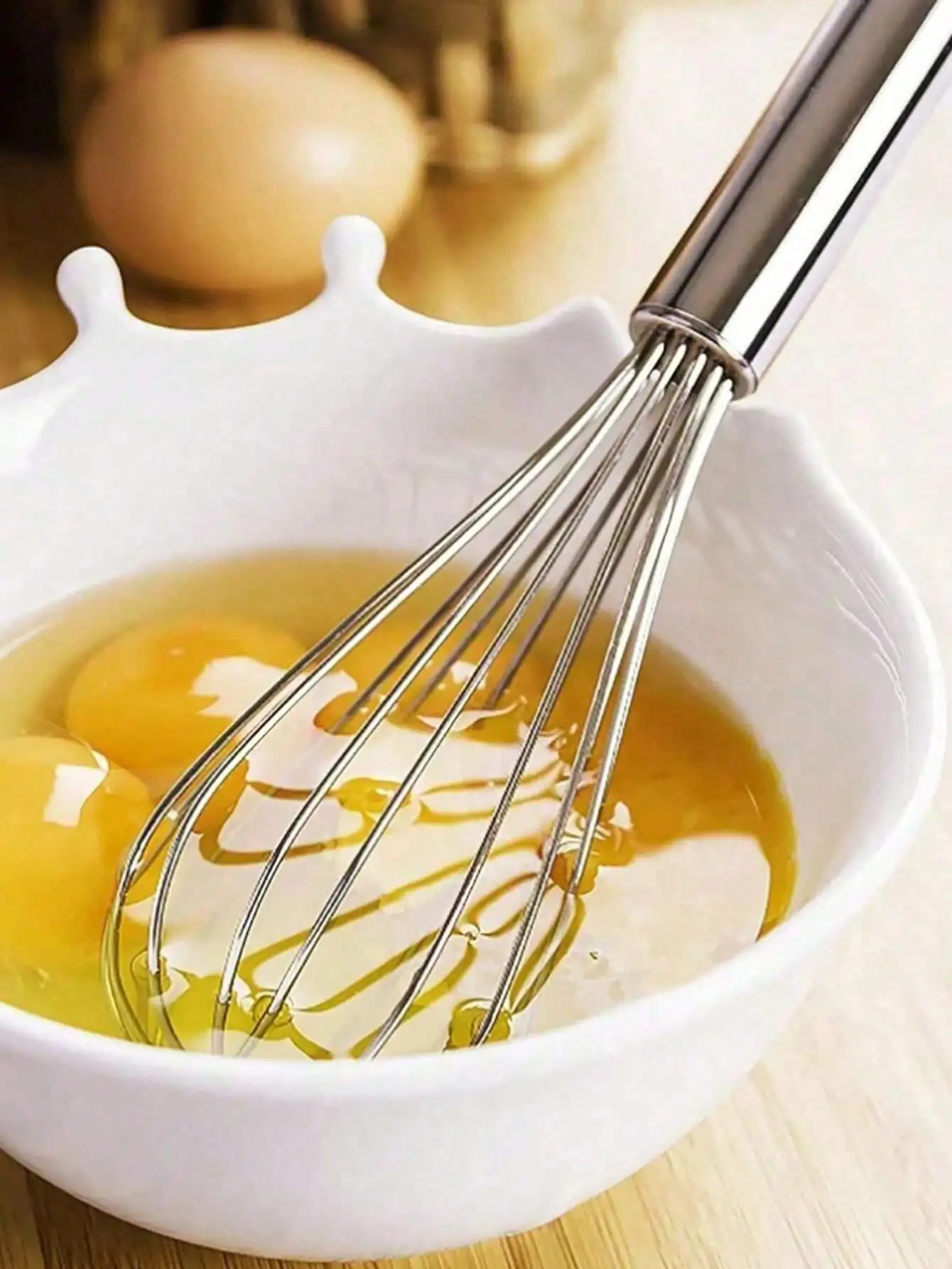 3/1pcs Stainless Steel Egg Beater Set - Manual Kitchen Mixer, Suitable For Beating, Whipping, Mixing - Enhanced Durability Bubble Egg Beater Set, Easy To Clean, Ergonomic Design - No Batteries Required