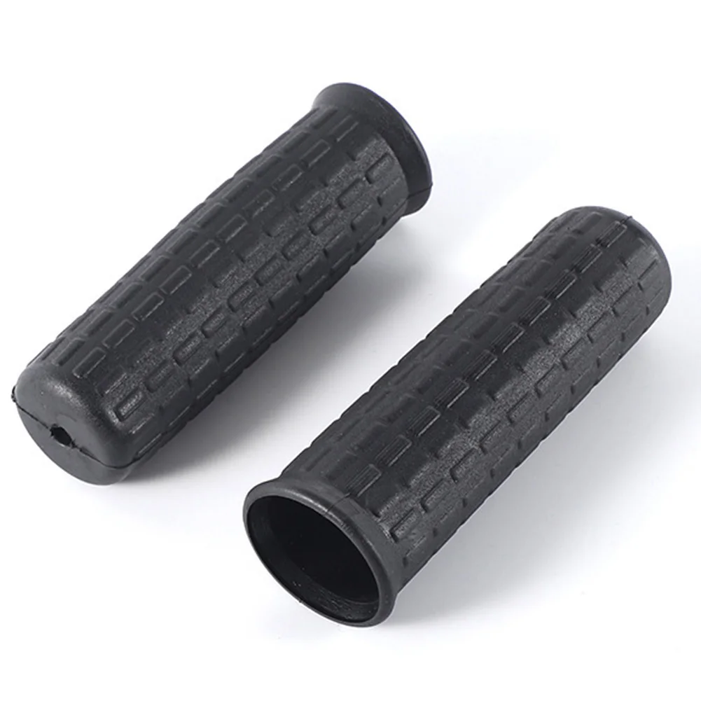 2Pcs Wheelbarrow Rubber Handles Round Tubes Black Replacement Handles 122x42mm Rubber Handle Cover Drum Trucks Hand Trucks Tools