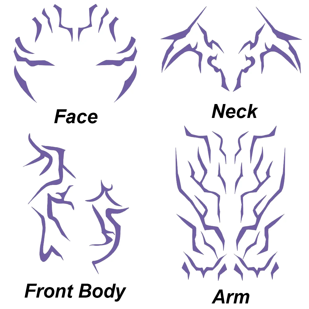 NOWE Naklejki Tatuaże Rumi na Imprezę Kostiumową Cosplay dla Kobiet Tymczasowe Tatuaże Demon Hunter KPop Akcesoria do Kostiumów Rekwizyty na Halloween