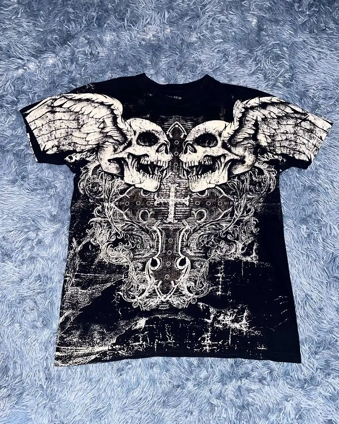 

Магазин готической одежды 2000-х годов, футболка Couture Holy Wings, мужская новая футболка с американским рисунком, модная повседневная хлопковая футболка с короткими рукавами