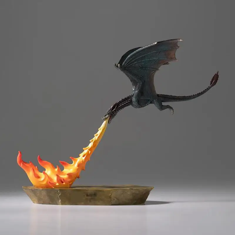 TOP Master Limited edition postmodernism Virtual realism Bronze Sculpture art  Flame Dragon figure handmade copper Art Ornament