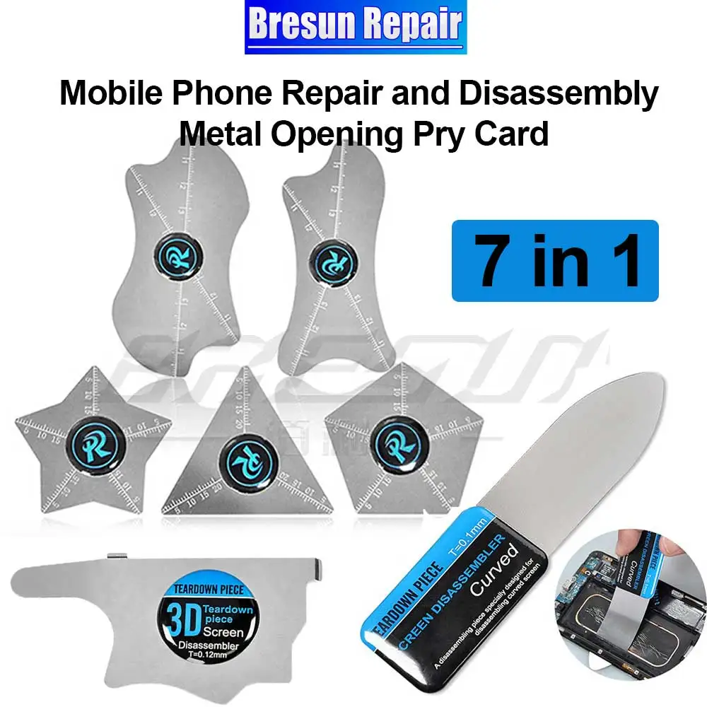 Mobile Phone Repair and Disassembly Metal Opening Pry Card Tools Ultra Thin Flexible Mobile Phone Disassemble Steel Metal Tools