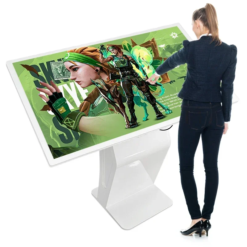 Proveedor de China, pantalla táctil todo en uno, máquina de información de query de autoservicio digital, reproductor de publicidad, quiosco horizontal