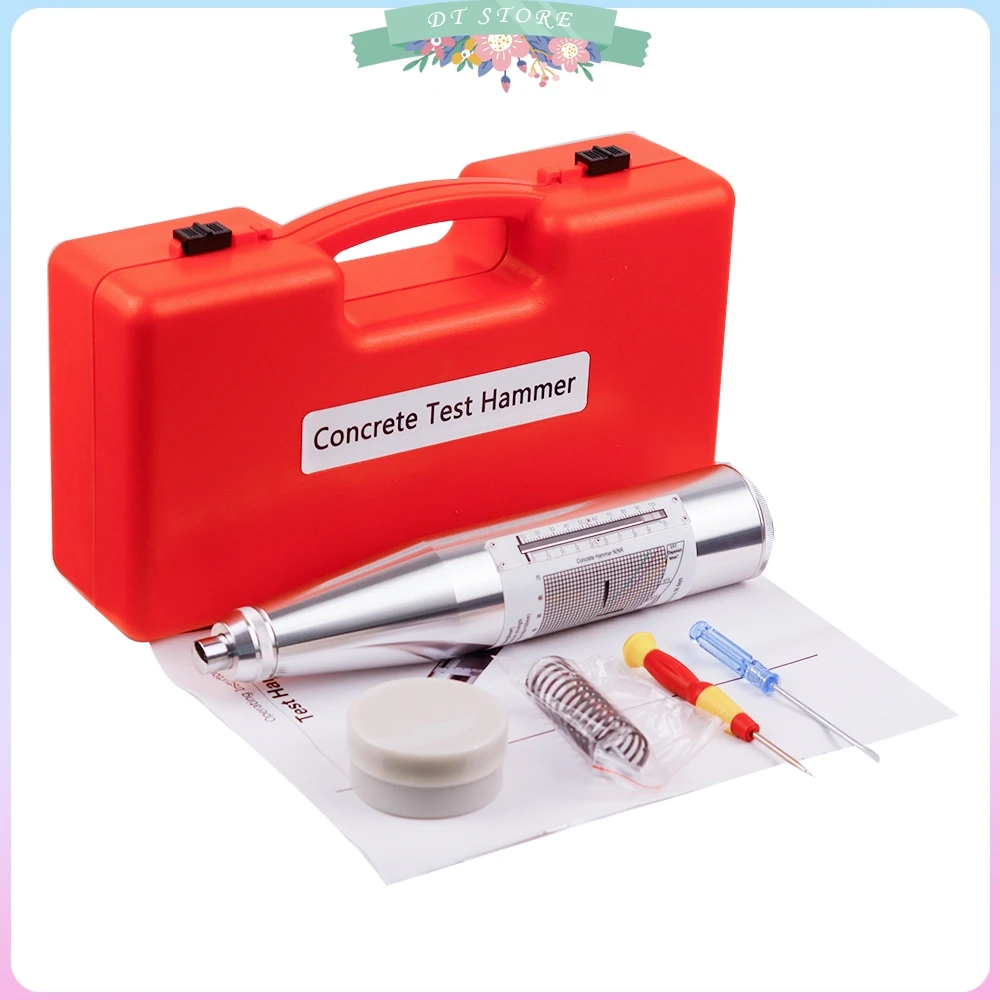 

Молоток для испытания бетона ZC3-A (серебряный), для склерометра, молоток Шмидта для проверки твердости бетона, серебряный твердомер