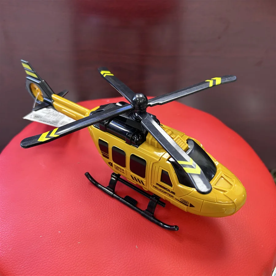 Helicopter Toy Propeller Fighter Rescue Helicopter Boy Kids Simulation Rescue Model Children\'s Toy Car Airplane Gifts