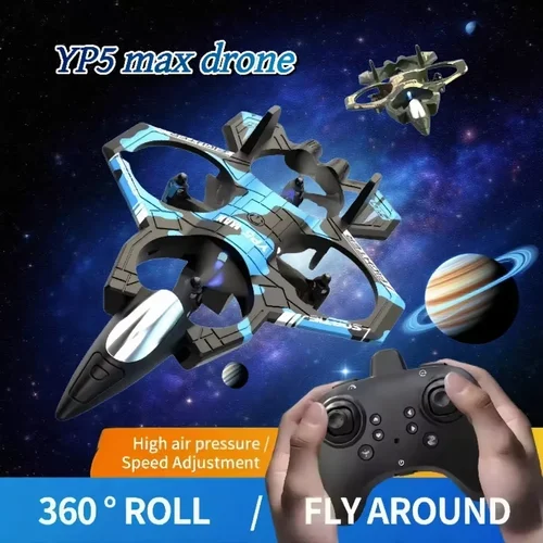 Imagen 1 del producto Nuevo YP5 RC Drone caza eléctrico 360 ° Stunt Glider Avión resistente a caídas para niños y niñas