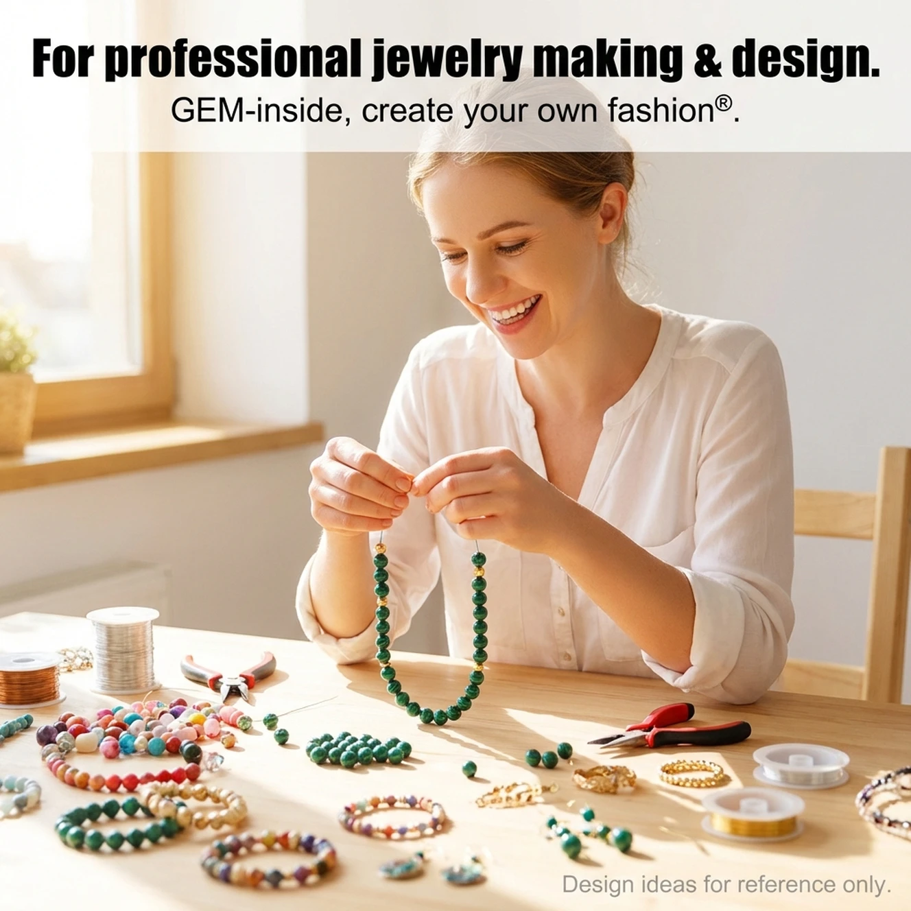 Natural Green Malachite Stone Round Loose Spacer Accessorries Beads  For Jewelry Making 5 Piece to sale