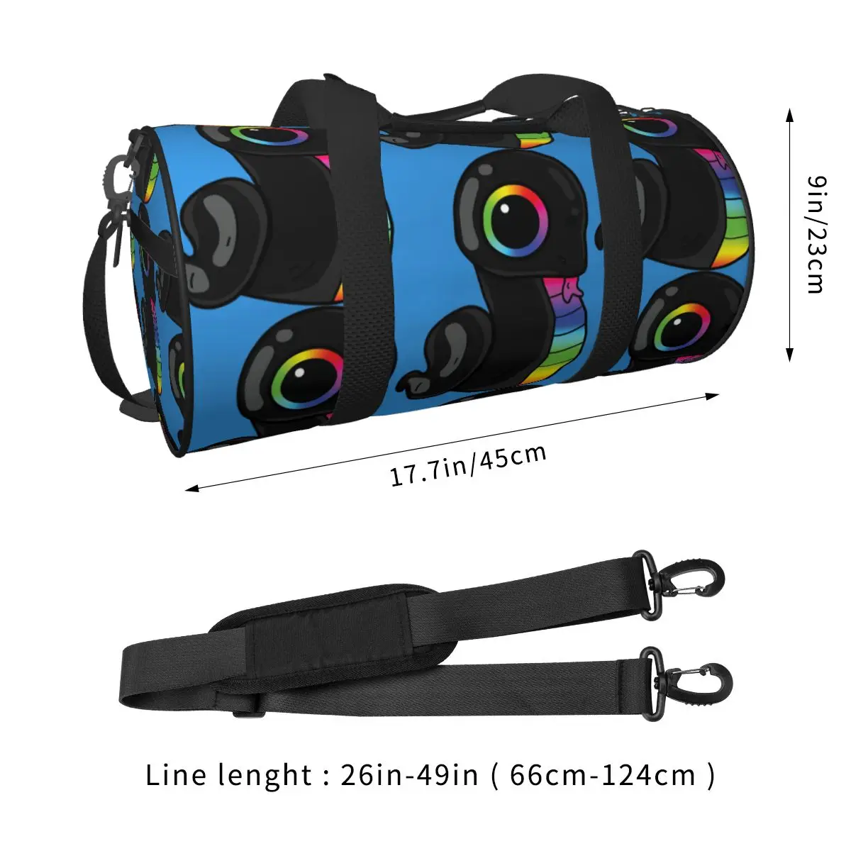 Sneki Snek Fan Design Razer RGB ملصق كبير واق من المطر حقيبة قاعة رياضة متعددة الوظائف واق من المطر حقائب السفر حقائب اللياقة البدنية