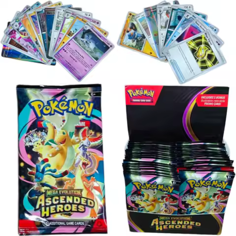 Pokemon TCG Booster Pack/Box Mega Evolution Ascended Heroes English Version Per Pack Rare Holographic Trading Cards Gift