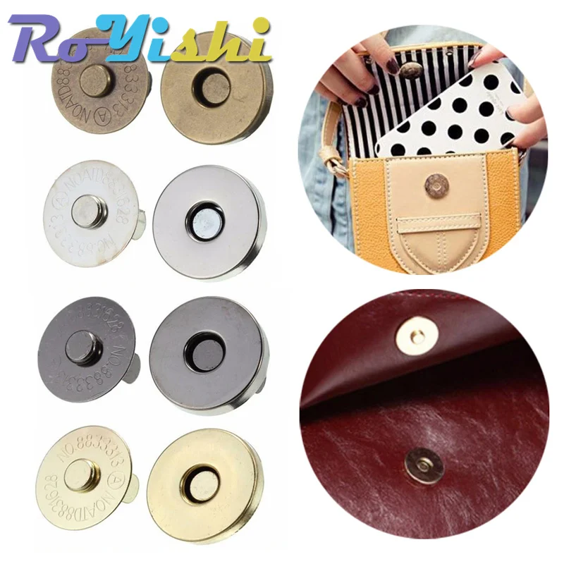 5 Sets/Pack Strong Magnetic Snap Buttons Fasteners Clasps Rivet Plum Blossom Thin Bags Parts Accessories Adsorption Buckle