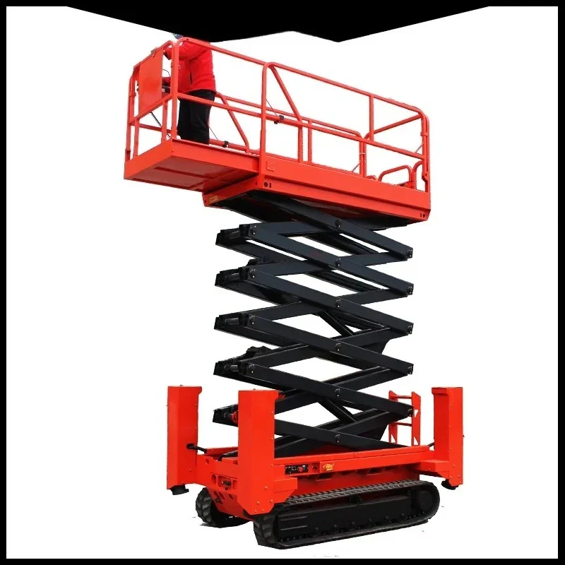Platform Electric Scissor Mobile Hydraulic Lifting PlatformFully Self-propelled Lift High-altitude Operation Maintenance