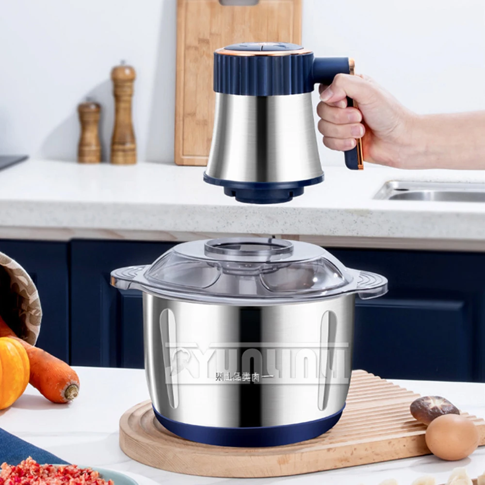 5L Household Electric Meat Grinders Stainless Steel Multifunctional Food Crusher Electric Cooking Machine