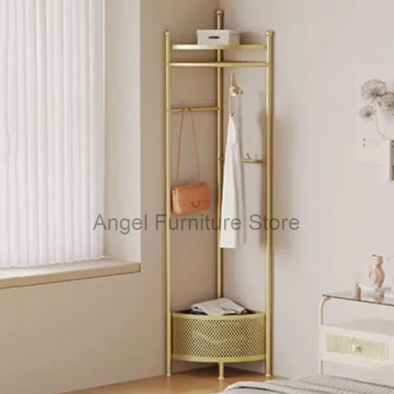 Nordic Hanger Clothes Rack Gold Entrance Hall Dresses Cabinets Clothing Rack Boutique Rail Perchero Pared Home Furniture WJ30XP