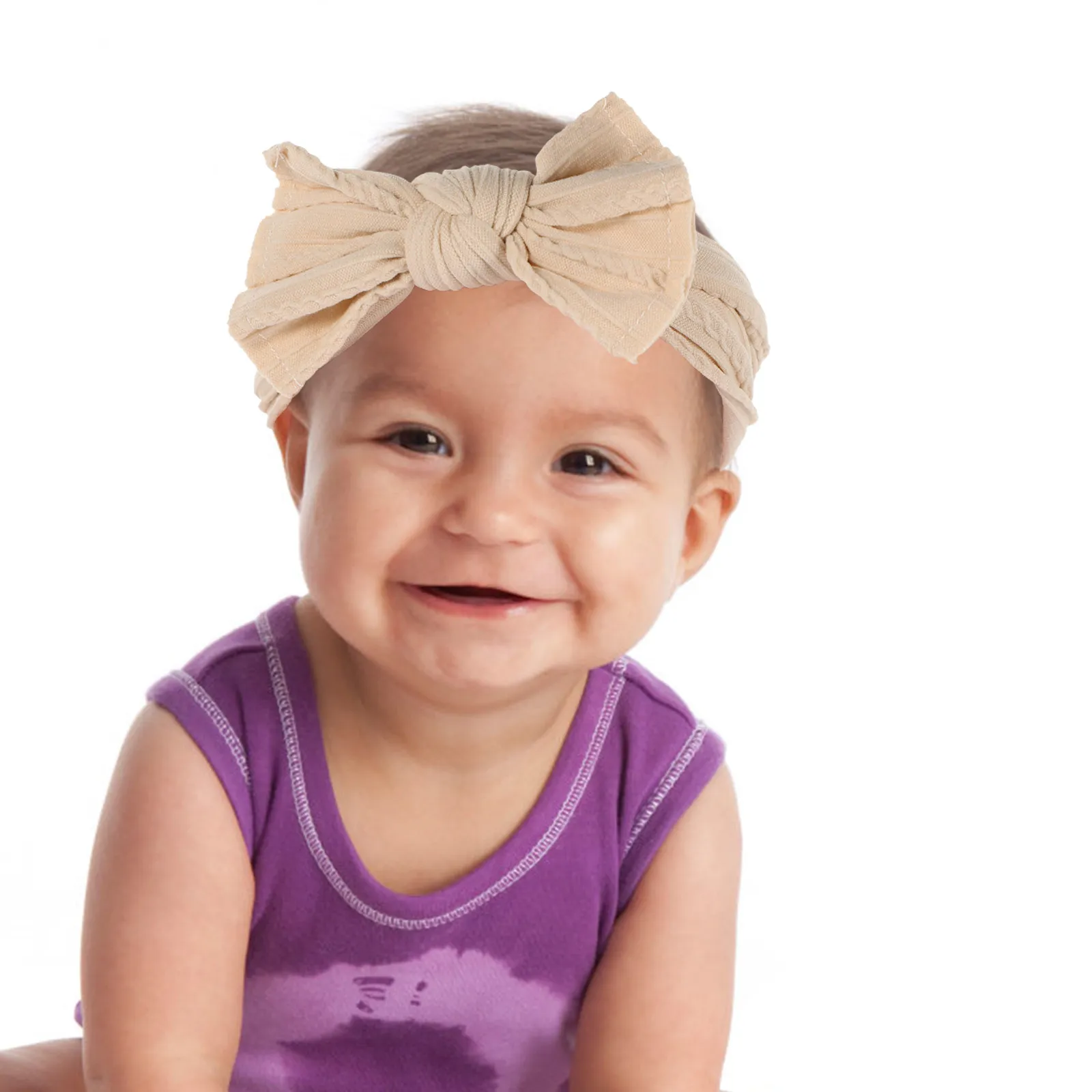 

3pcs Soft Nylon Baby Girl Headbands Elastic Bow Hairbands For Newborn Toddler Girls Family Photos Birthday Parties Baby Hair