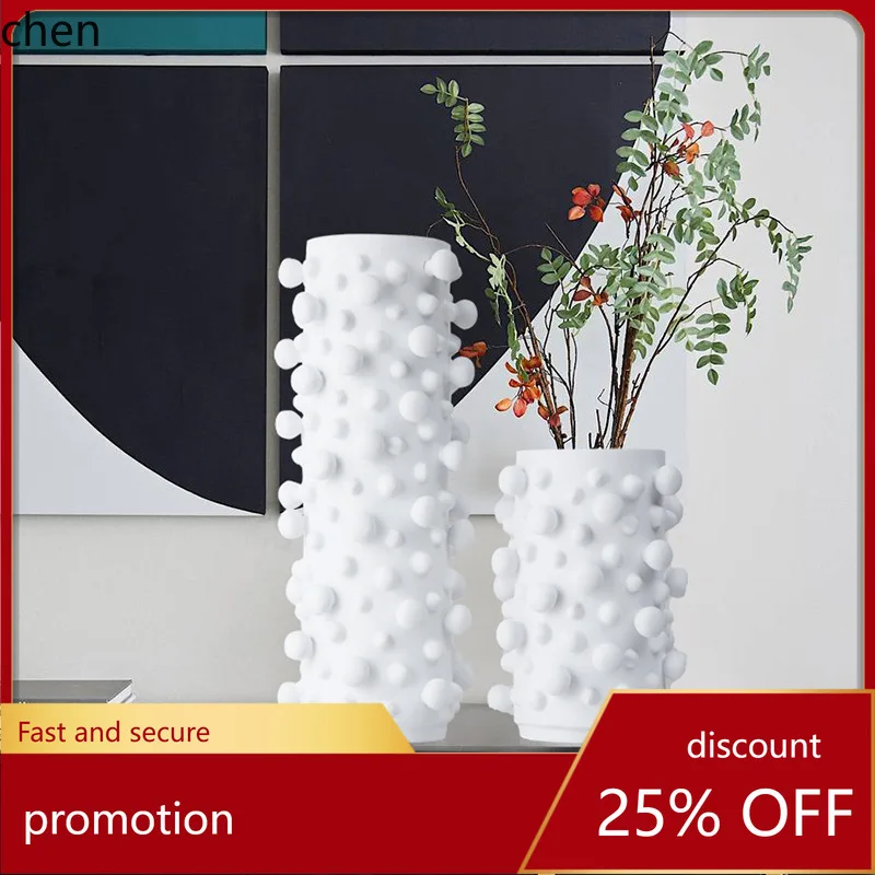 

HT Modern Dining Tabletop Creative Flower Vase Simple Resin Model Room TV Cabinet Coffee Table Flower Arrangement Ornament