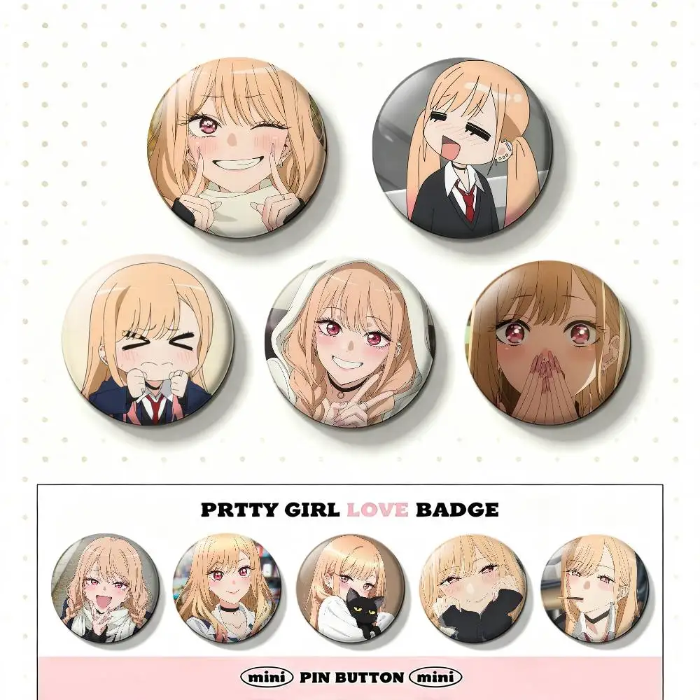 My D-Dress Up D-Darling Marin Kitagawa Badges 25 32 44 58 75 mm Round Fans Collect Friends Gifts Brooch Souvenir