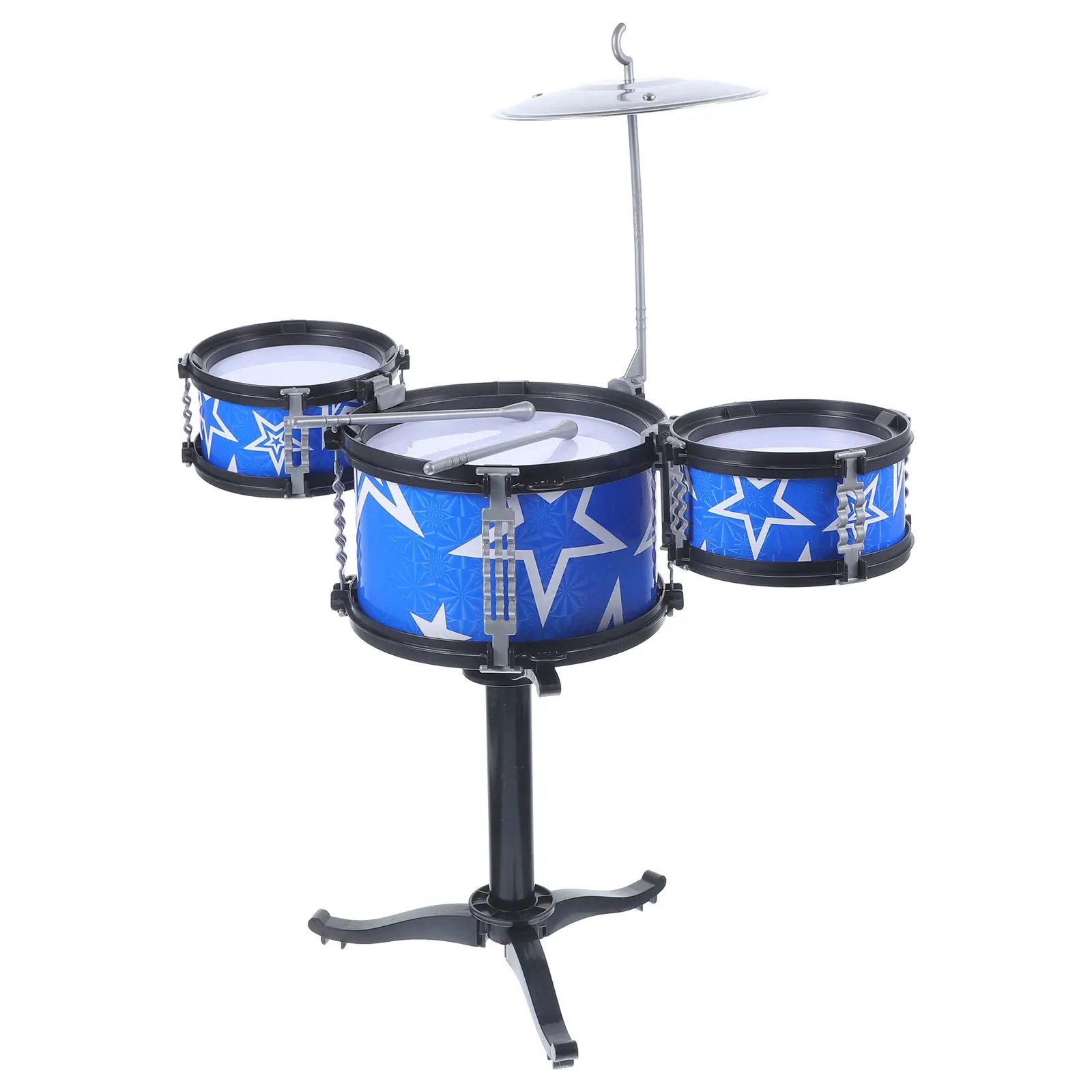 1 セット子供用ドラムセットブルーシミュレーション打楽器教育楽器マイクサウンドエフェクト感覚