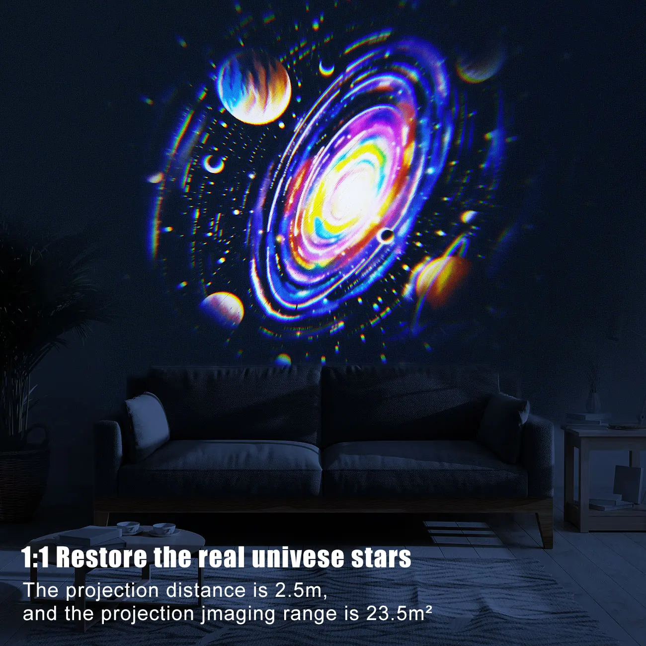 Night Light Galaxy Projector Starry Sky Projector 360 °   تدوير مصباح القبة السماوية لغرفة نوم الأطفال هدية عيد الميلاد ديكور الزفاف