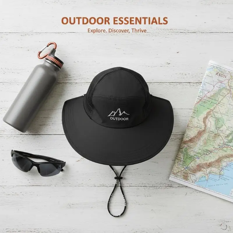 Men Women Quick Drying Extra Long Wide Baseball Caps Adjustable Breathable Mesh Snapback Hiking Trucker Visor Hat