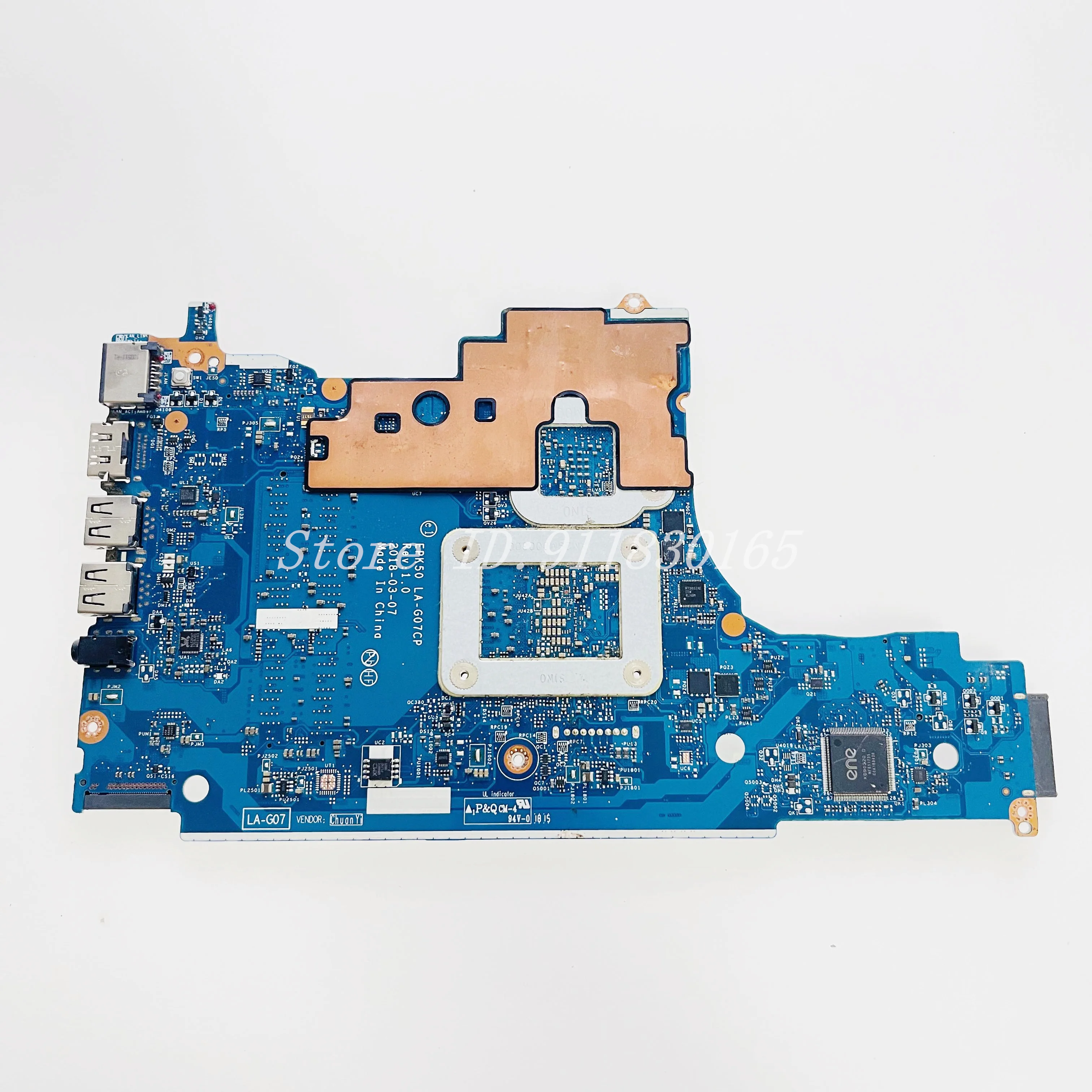 Imagem -03 - Placa-mãe Portátil para hp Pavilion Epk50 La-g07cp La-g07cp La-g07bp 250 g7 256 g7 15-da 15z-da L20362601 Cpu V2g-gpu Ddr4