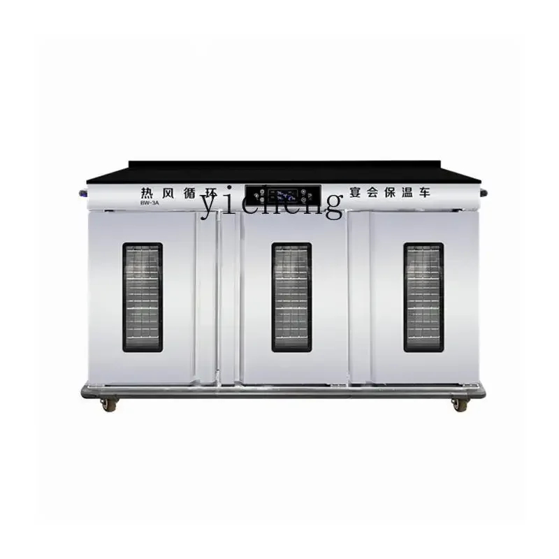 

P13- commercial banquet insulation vehicle single and double three-door canteen mobile heating hand push direct sales