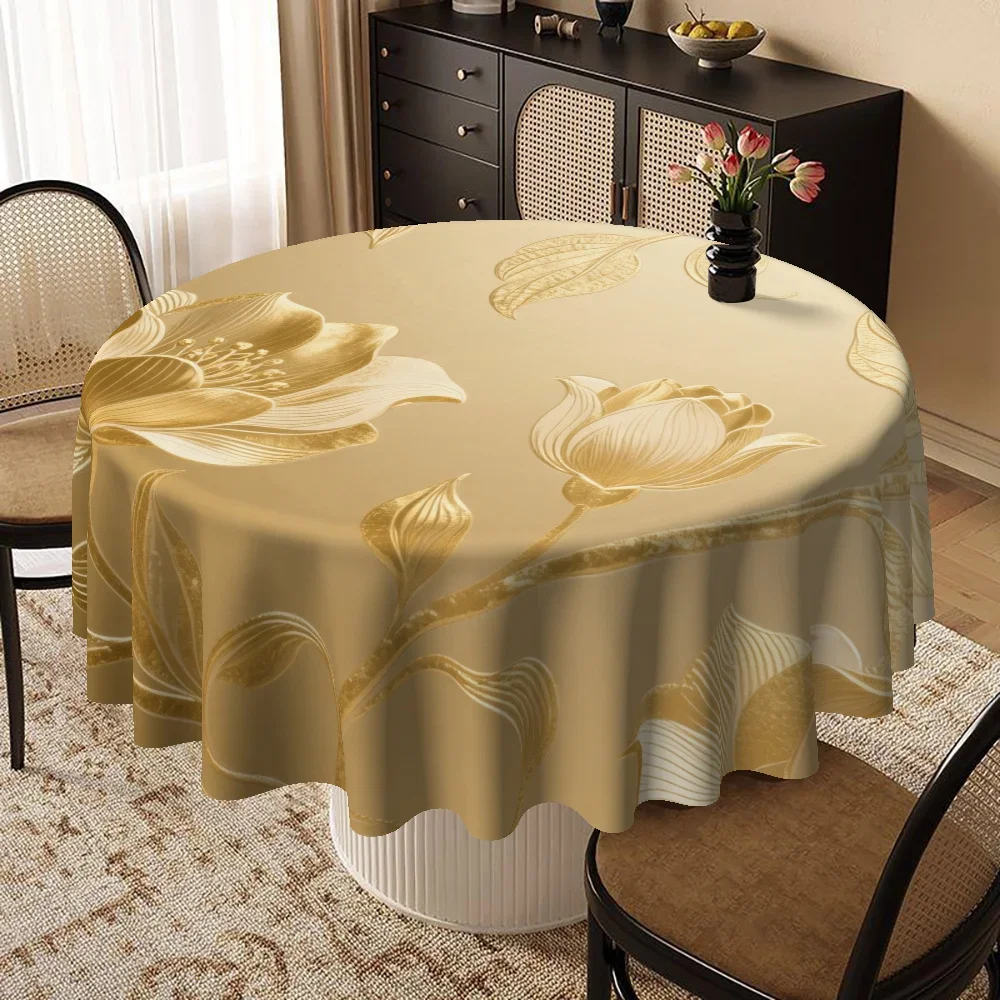 Round tablecloth, very suitable for Christmas, New Year, Valentine's Day, Easter, Mother's Day, Father's Dayxzj