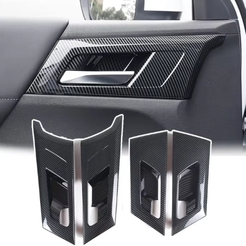 

ABS Carbon Fiber Style Car Inner Door Handle Bowl Cover Trim For Mitsubishi Outlander 2022 2023 2024+ Auto Accessories