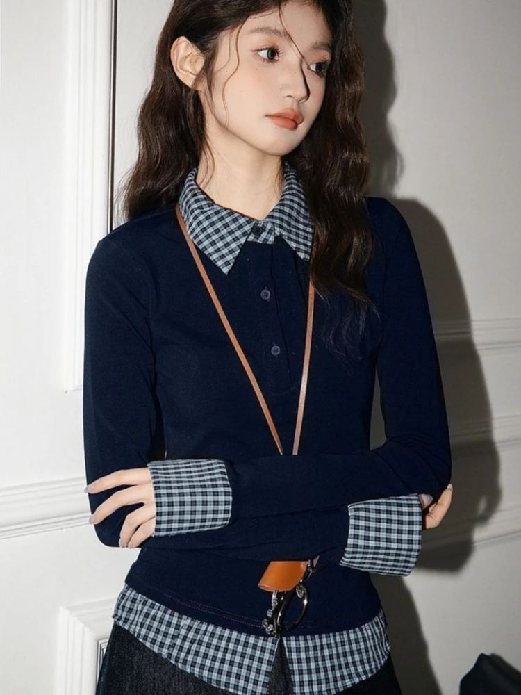 

Модная ретро-рубашка-поло в стиле гранж для женщин: съемная куртка-накидка, стройнящий крой, универсальный фасон, для лета и зимы