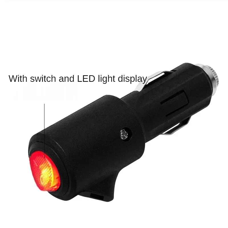 DC 12V 24V Car Cigar Lighter Switch Power Socket Plug With LED Indicator Cigar Lighter Plug Transmission & Cables