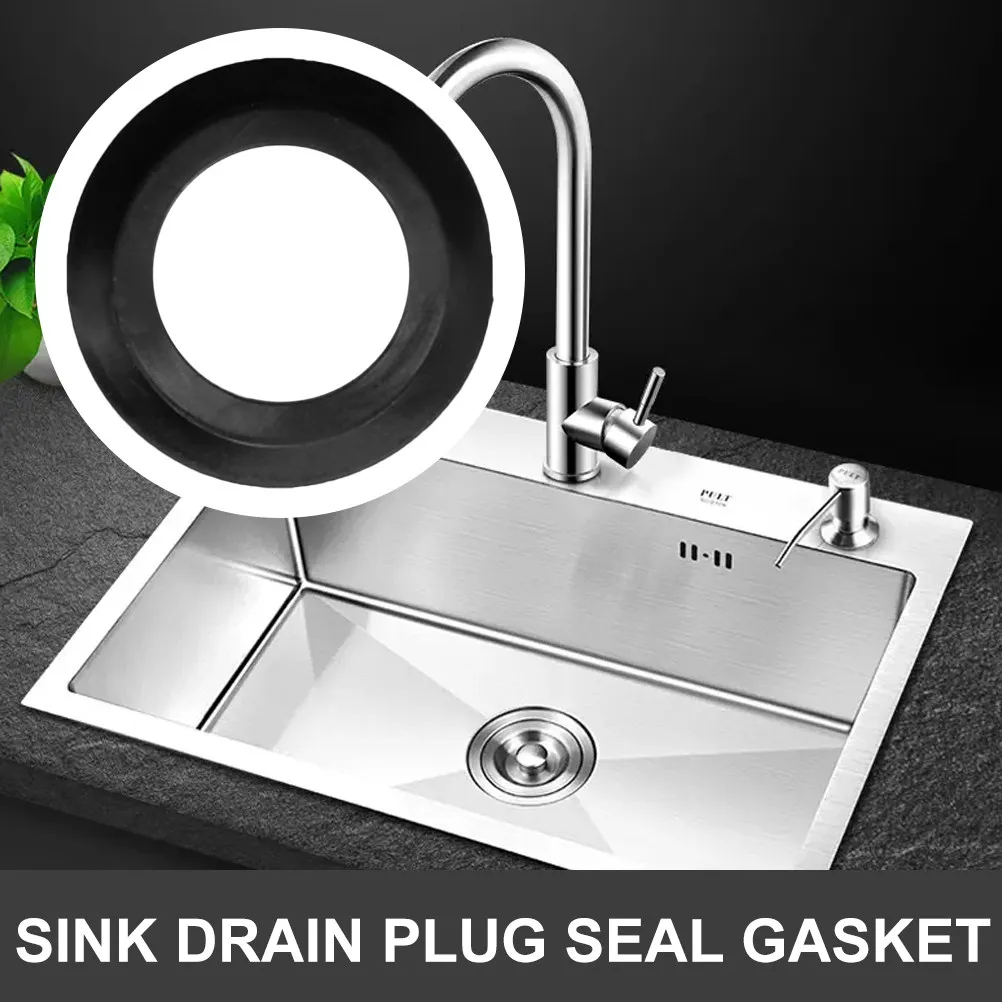 5Pcs Sink Plug Seal Rubber Gasket Sink Drain Strainer Washer Basket Strainer Seal Replacement Kit Gasket for Plug