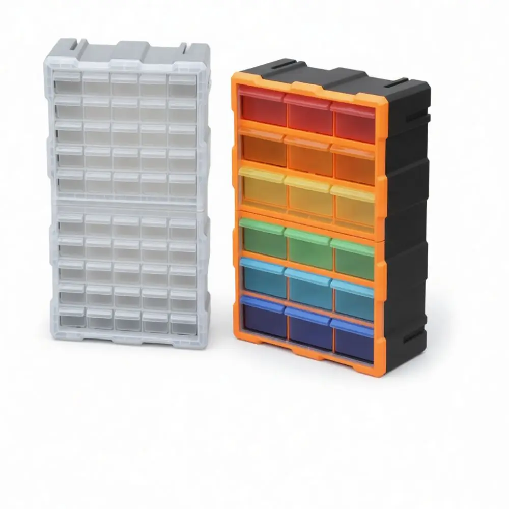 Multi Purpose Drawer Organizer For Small Hardware Screws Electronic Components Crafts Building Blocks Storage Box