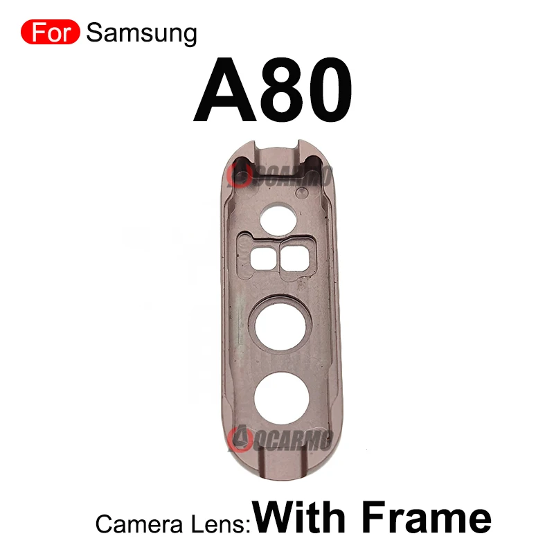 Black Gold Silver Rear Back Camera Lens With Frame For Samsung Galaxy A80 A805F Replacement Parts