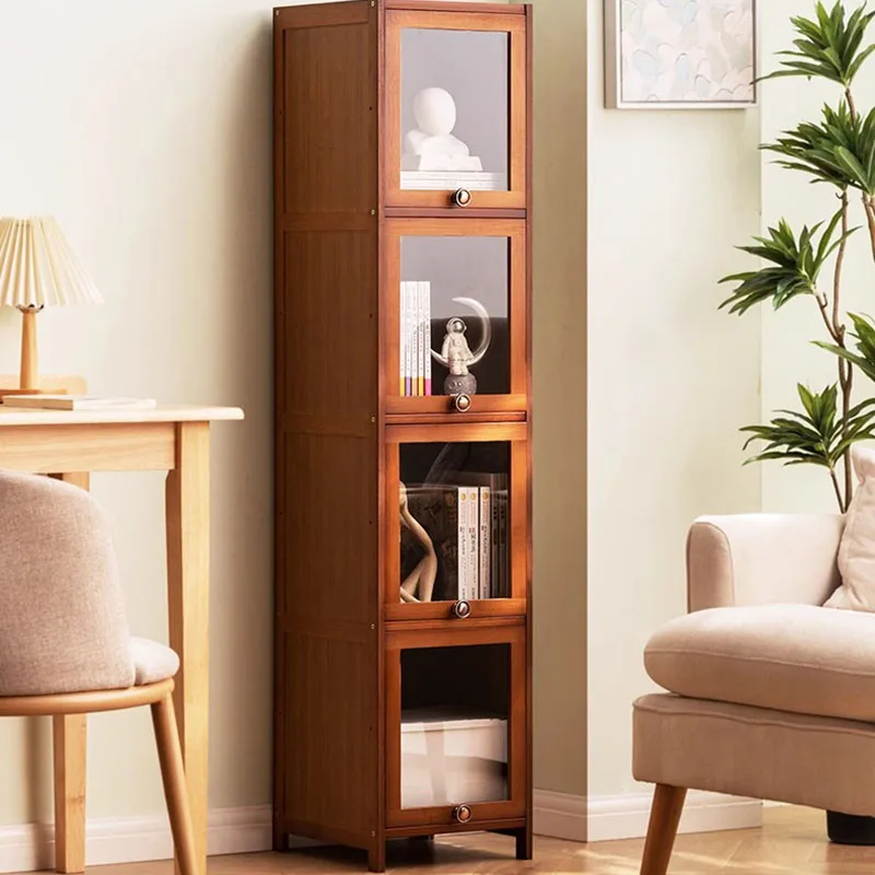 

Doors Glass Living Room Cabinet Storage Designer Bamboo Space Saving Tv Cabinet Multifunctional Nordic Cajoneras Salon Furniture