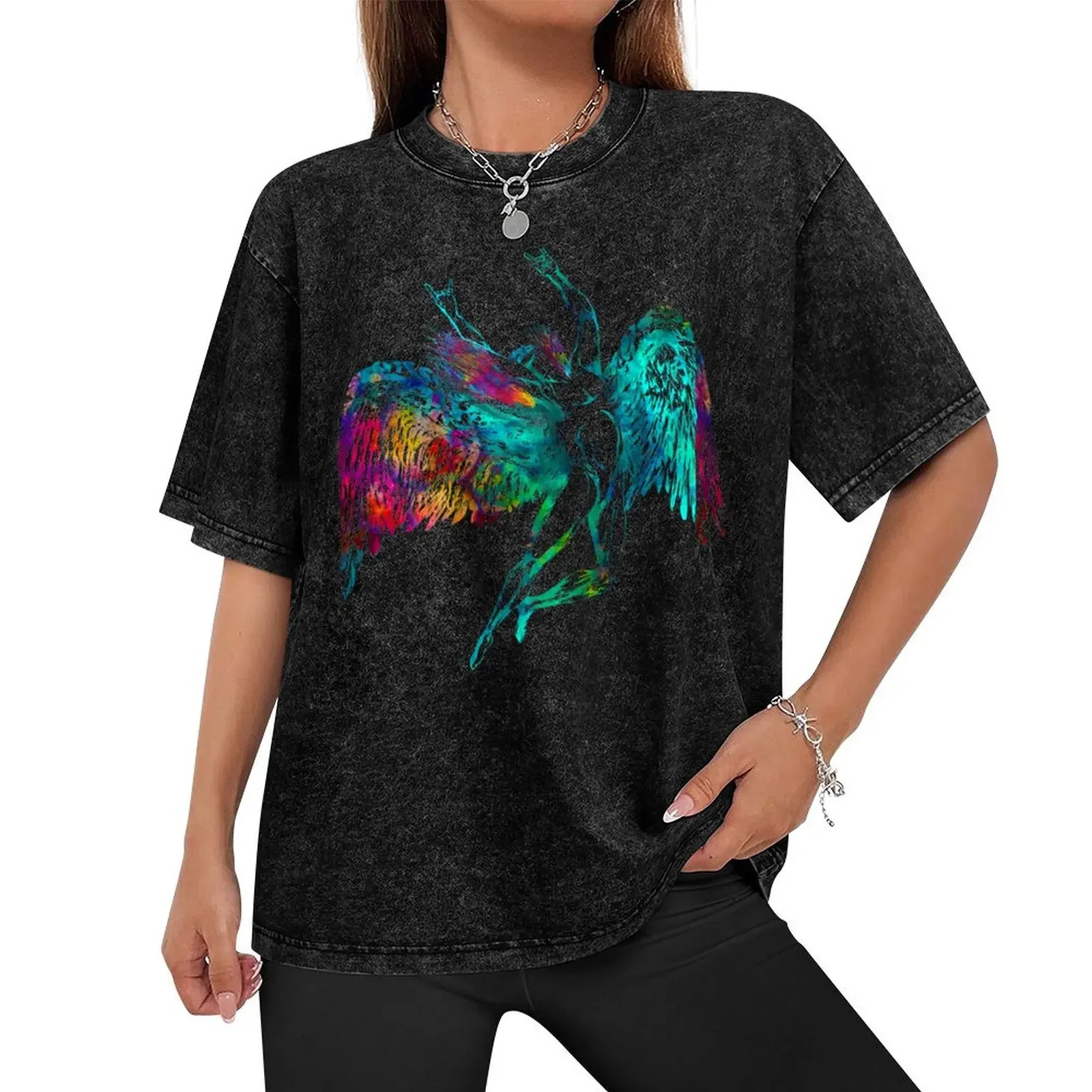 ICARUS THROWS THE HORNS - WATERCOLOR ***FAV ICARUS GONE? SEE BELOW*** T-Shirt rapper graphic tees customs mens tall t shirts