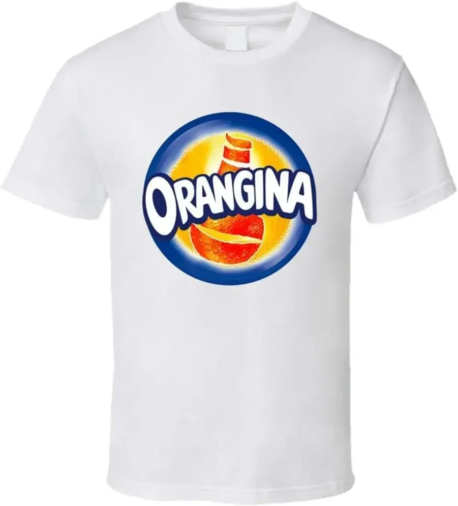 เสื้อยืดเครื่องดื่มป๊อปโซดาสีส้ม orangina