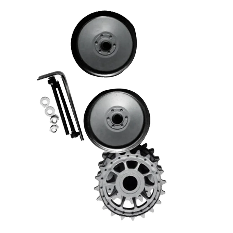 YSUN-4Set Track + Track Drive Wheel / Track Wheel + Bearing Wheel Tank Car Chassis Robot Wall Power Model Kit