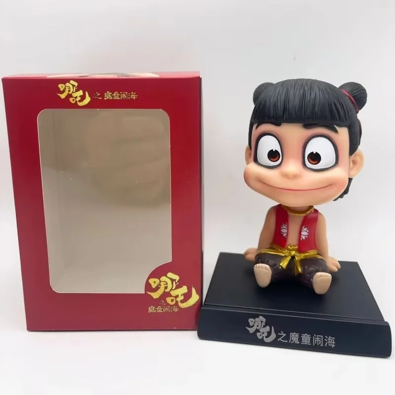 Hot New Arrival Anime Action Figures Nezha 2 Series Car Ornaments Cute Nezha Pvc Collectible Figurines Model Periphery Toy Gift