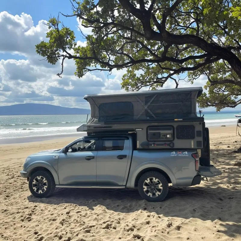 Premium Rugged Aluminum Design With Secure Latches And Energy-efficient LED Lighting Truck Camper Custmoize