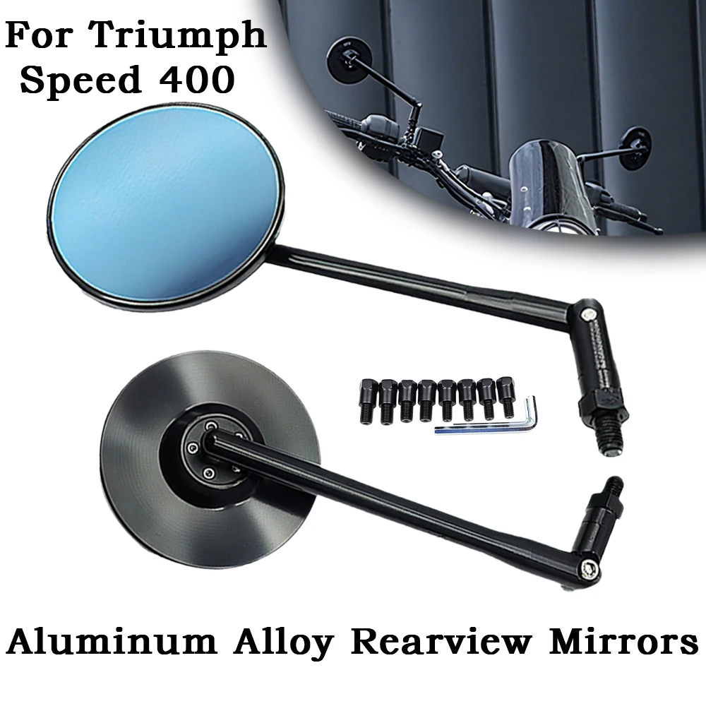 

Aluminum Alloy Retro Rearview Mirror For Triumph Speed 400 Motorcycle Rearview Mirrors Motorcycle Rotatable Foldable Side Mirror