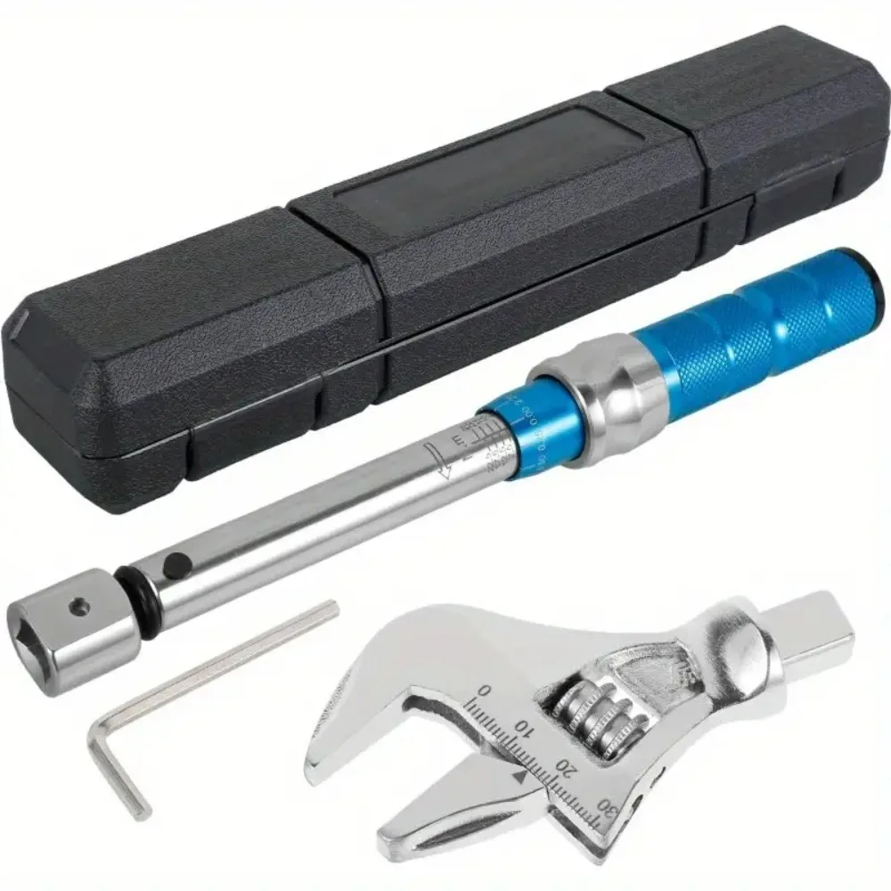 

Adjustable Torque Wrench 5-25 NM 30mm Open End Spanner 4in1 Repair Tool Aluminium Alloy Torque Wrench