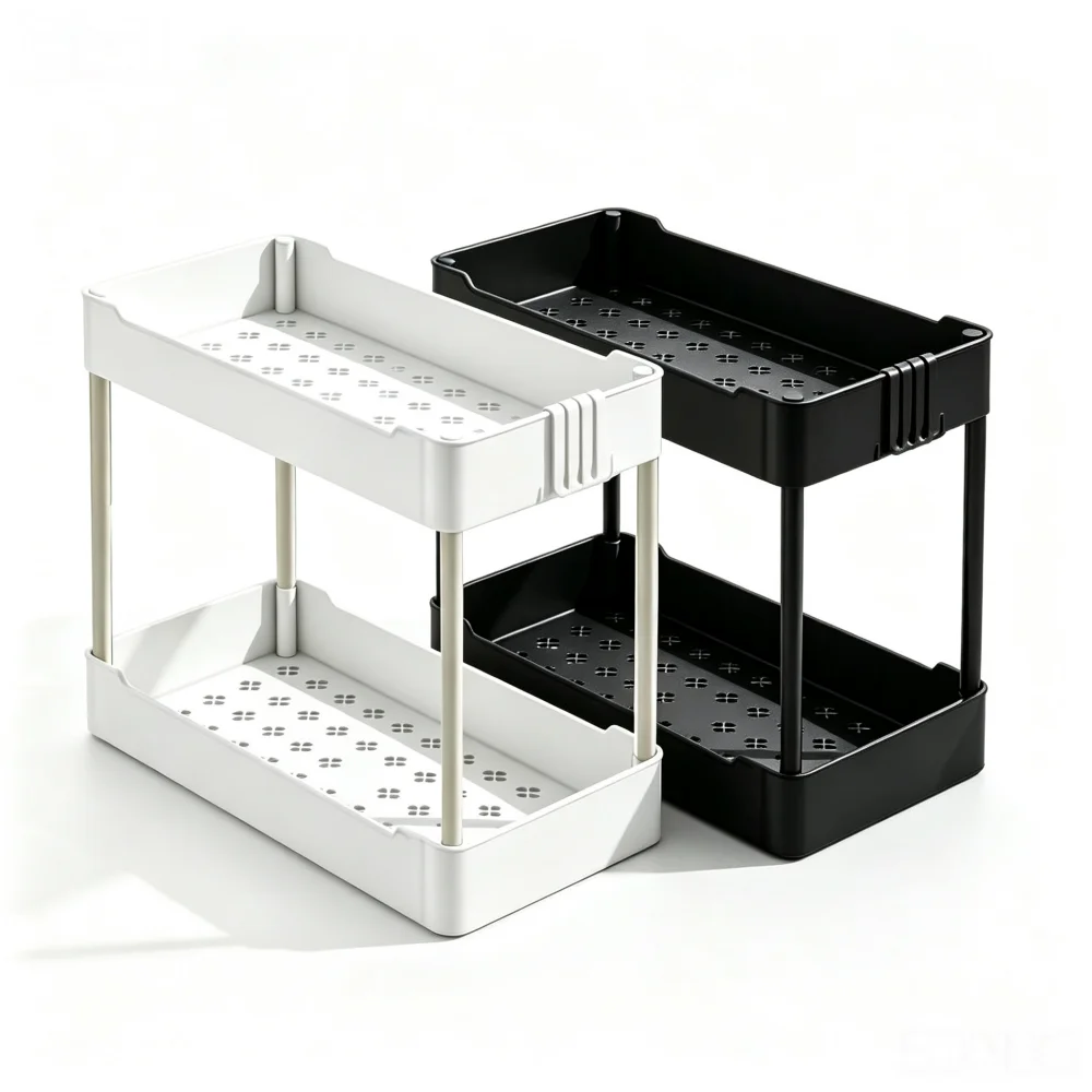 Multi-Layer Rolling Plastic Trolley, 22cm Slim Gap Wheeled Cart for Nail Salon, Vanity, Bathroom & Kitchen