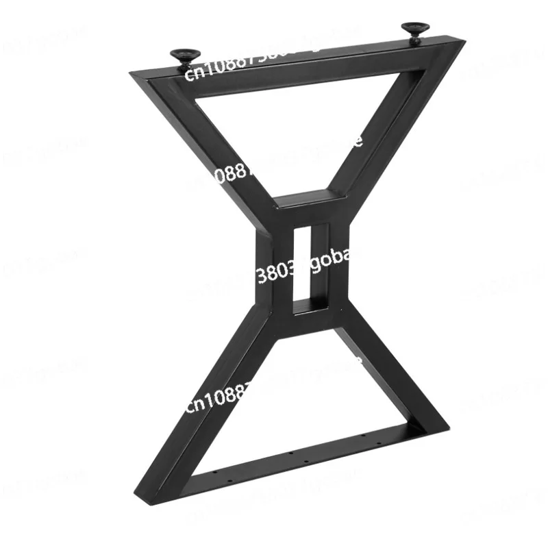 Iron Table Legs Hourglass 28 Inch Black Hollow X-Legs Coffee Table Legs Black Anti-rust Iron Desk Legs