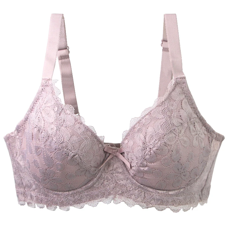 DaiNaFang Sexy Podprsenky Pro Ženy Černá Hnědá Fialová Prašně Šedá Push Up Spodní Prádlo Krajka Plus Velikost Prodyšné Spodní Prádlo - náhled 2