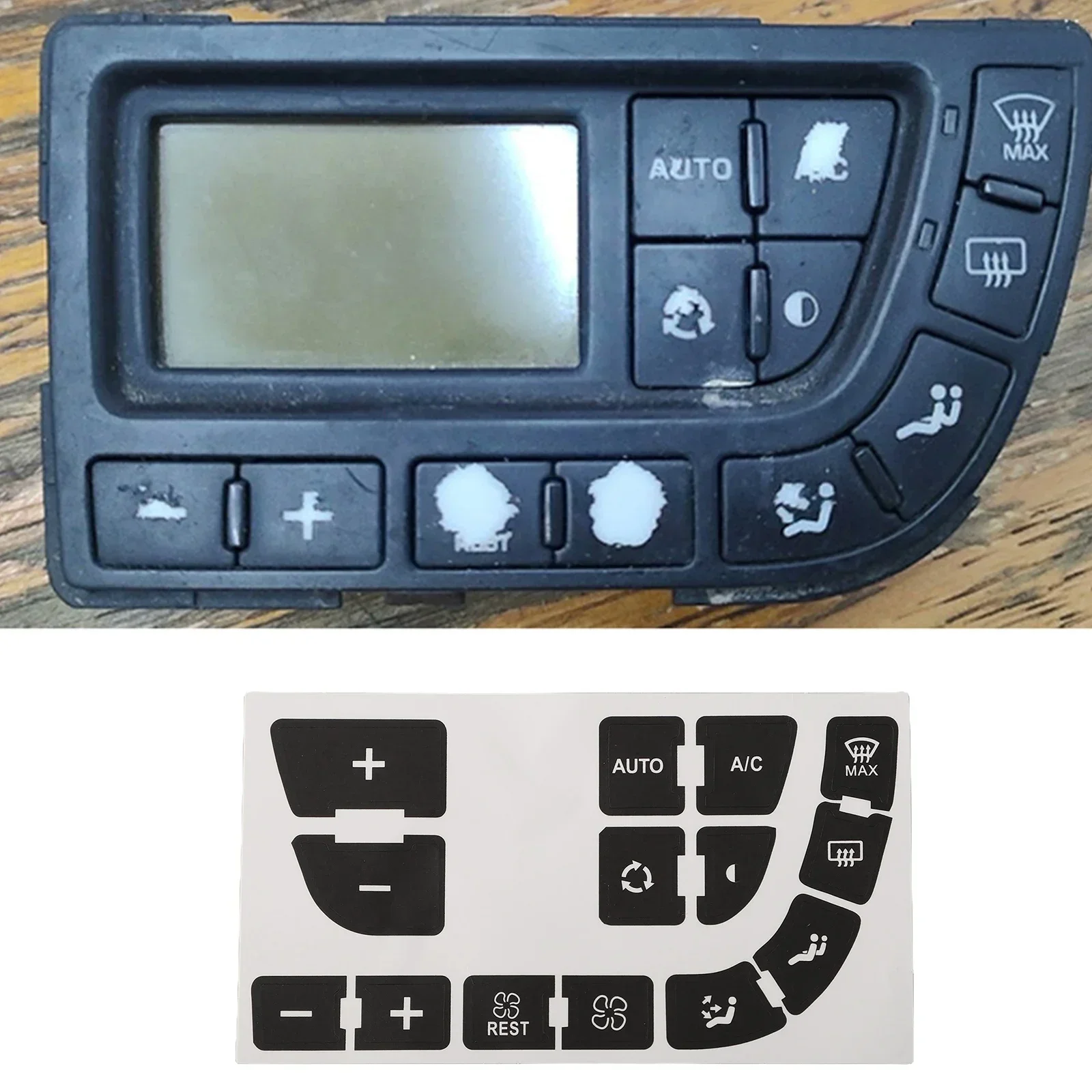 Car AC Button Repair Sticker Set Of Stickers To Repair The Clima Buttons For C4 For Grand For Picasso Air Conditioning Panel