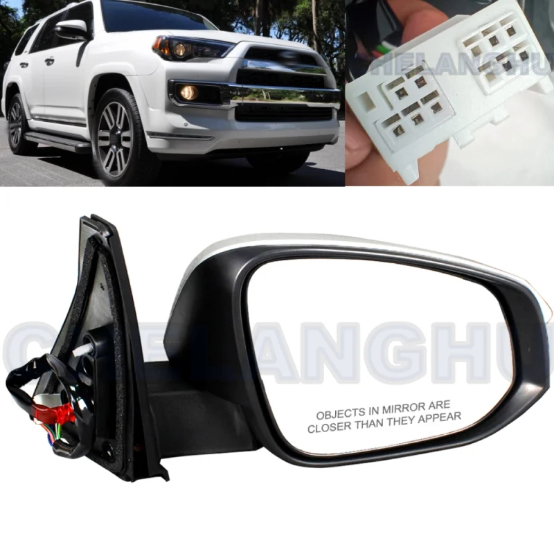 

Mirror Assembly For Toyota 4 Runner 2014 2015 2016 2017 2021 Right Side 9Pins Pearl White Heated Power Adjust Power Fold